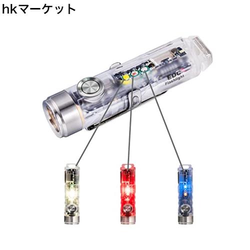 RovyVon LED Aurora A8 キーホルダー型懐中電灯、650高ルーメン超高輝度、EDCミニサイズ、USB-C充電式、10モード、チェック、読書に最適(