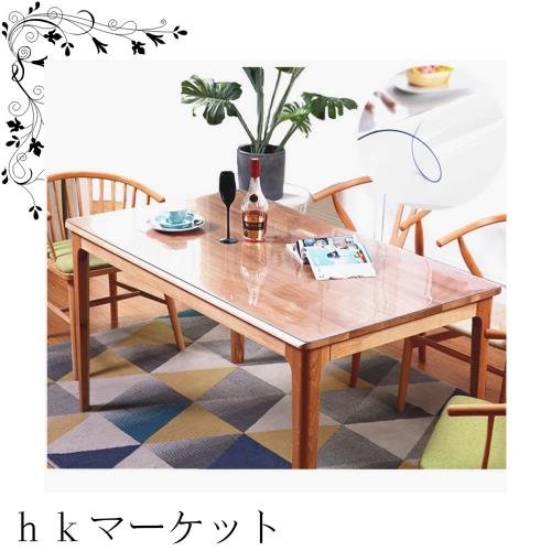 ZIJINJIAJU テーブルクロス 透明 140x80cm PVC テーブルマット 厚さ2mm クリア ビニール PVC製 デスクマット テーブルカバー 防水 汚れ防の通販は