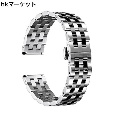 BINLUN] 時計バンドステンレス 腕時計ベルトメタル ウォッチ