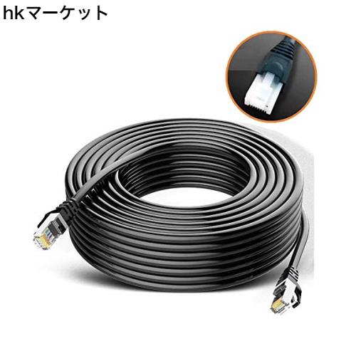 vacan 30m CAT6A 屋外用 LANケーブル 10Gbps ツメが折れない 高耐久30年 2重被覆 PoE対応の通販は