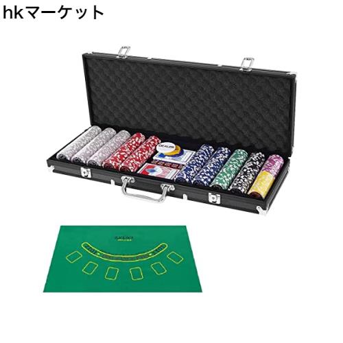 Costway ポーカーセット ポーカーチップ チップ 500枚 数字入り