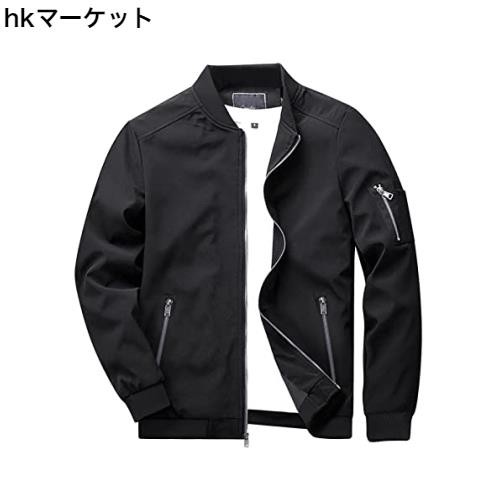 [KEFITEVD] メンズ ボンバージャケット 大きいサイズ ミリタリージャケット ライダース 作業服 ジップアップ ジャンバー スリム 黒 上着 の通販は 6,539円