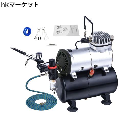 Ausuc エアブラシ コンプレッサー セット エアーブラシ スターティングキット エアーコンプレッサー 3Lタンク付 オイルレス エアコンプレの通販は 11,097円