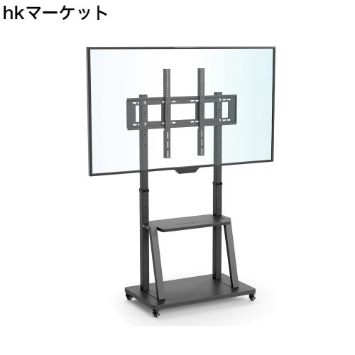 UNHO テレビスタンド キャスター付き 32〜100インチ テレビ台 大型テレビ 壁寄せスタンド ハイタイプ 耐荷重80？ 高さ調整 モニタースタ