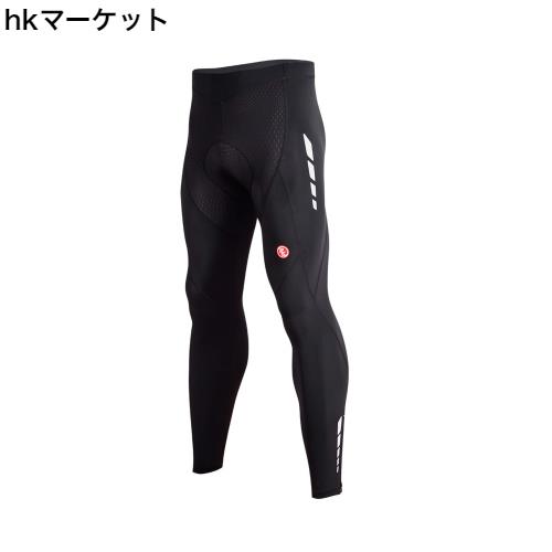 [Souke Sports] メンズ サイクルパンツ ロング 4Dパッド付き クッション性 サイクリング タイツ 裏起毛 レーサーパンツ 再帰反射 自転車の通販は