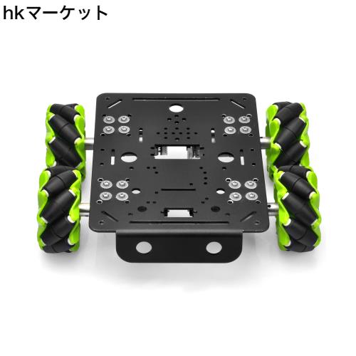 OSOYOO メカナムホイール ロボットカーシャーシ 4WD 80mm DC12Vモーター スマートロボット ミニ四駆 台車ロボットSTEM 組み立ておもちゃの通販は