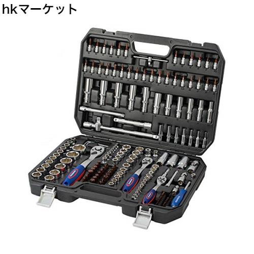 WORKPRO ソケットレンチセット ガレージツールセット 差込角6.35＆9.5＆12.7mm(1/4”＆3/8”＆1/2”) 172点組 ラチェットレンチ 自動車修理 車メ