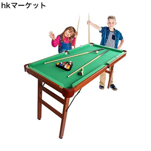 hlc Funmall 55インチ 折りたたみ式プールテーブル ビリヤード HLC 55''ポータブル折りたたみビリヤードテーブル プールゲーム
