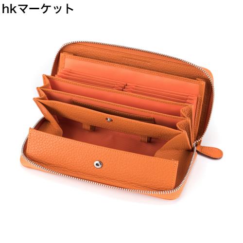 [LUCKYSGY] 多機能 財布 牛革 レシート すっきり 長財布 レディース カード18枚 大容量 本革 ラウンドファスナー ウォレット BOX型小銭入