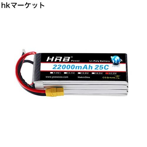 HRB Lipo バッテリーパック6s 22.2v 22000mAh 25C XT90 プラグ for DJI S800 S900 S1000 + UAV E1200植物保護機