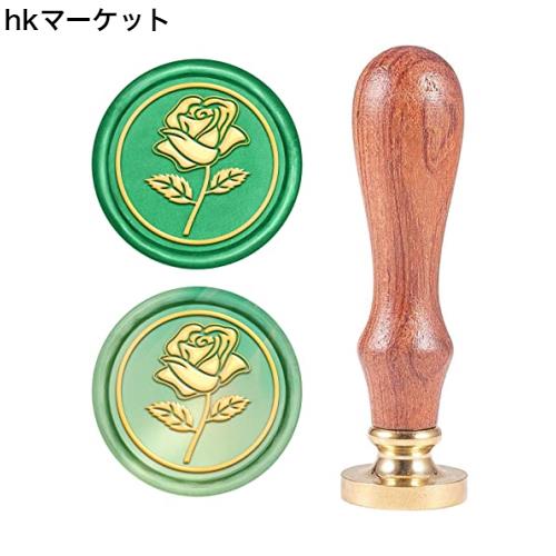 CRASPIRE シーリングスタンプ バラ ワックスシールスタンプ
