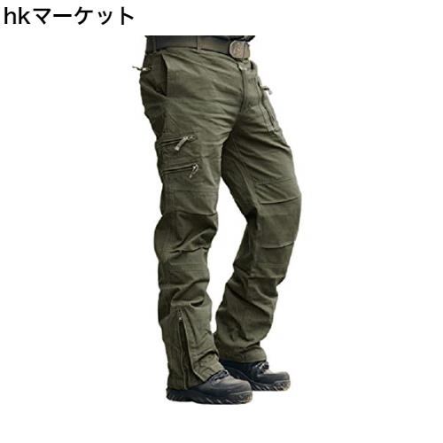 [TACVASEN] 作業ズボン メンズ チノパンツ 多機能 スキーウェア コットン キャンプウェア かっこいい テーパードパンツ 旅行 野外活動 ODの通販は 6,476円