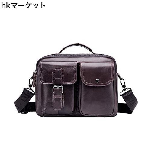 [LIONLION] 本革 ショルダーバッグ メンズ 大容量 父の日のプレゼント人気 高級 【ステッチ改良+裏地改良】 耐久性向上 一流革職人が作るの通販は