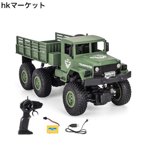 RCカー 軍用トラック 2.4G 6輪リモコンオフロード車 4輪駆動シミュレーションカーモデル 子供贈り物 ギフト知育玩具 (緑)の通販は 6,172円