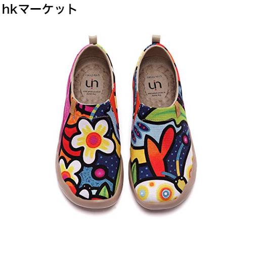 [UIN] カラフル アート レディース スリッポン ローファー 旅靴 シューズ カジュアルシューズ カップル靴 ウォーキングシューズ 超軽量