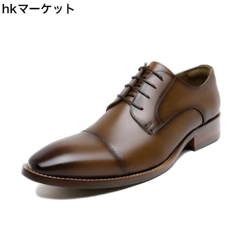 [フォクスセンス] ビジネスシューズ 革靴 メンズ ドレスシューズ 本革 ストレートチップ 高？紳士靴 外羽根 軽量 防水 高級レザー フォーの通販は 6,741円