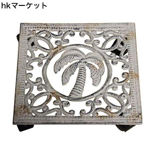 Umora 植木鉢台 鉢置台 花台 プランター鉢 アイアン 鋳鉄製 キャスター付き キャディ キャリー 鉢植え 移動便利 アンティーク 床保護 装の通販は