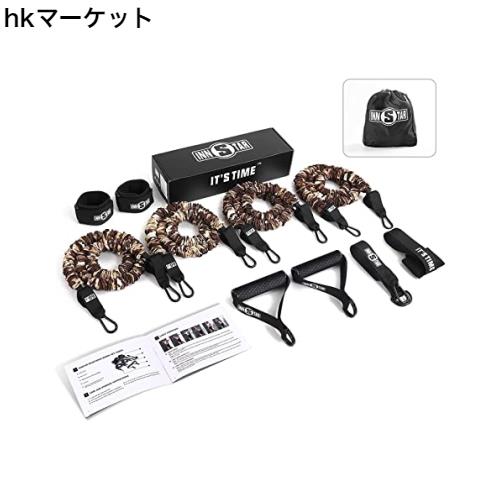 INNSTAR トレーニングチューブ フィットネスチューブ トレーニングバンド チューブ 筋トレ 天然ラテックス製 5レベル負荷 全身トレーニンの通販は