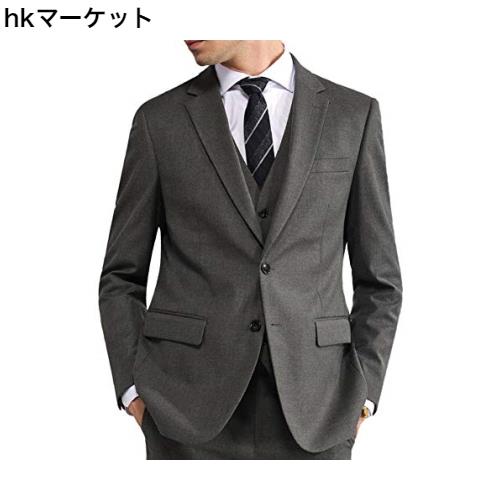 VYOOU メンズ フォーマル スーツ ブレザー ビジネスジャケット 上着 大きいサイズ 紳士 スリム 2つボタン クラシック 通勤 礼服 : [VYOOU] メンズ フォーマル スーツ ブレザー ビジネスジャケット 上着 大きいサイズ 紳士 スリム 2つボタン  クラシック 通勤 礼服 喪服 定番 結婚式 就活 冠婚葬祭 就職スーツ (XS,グレー) : ファッション