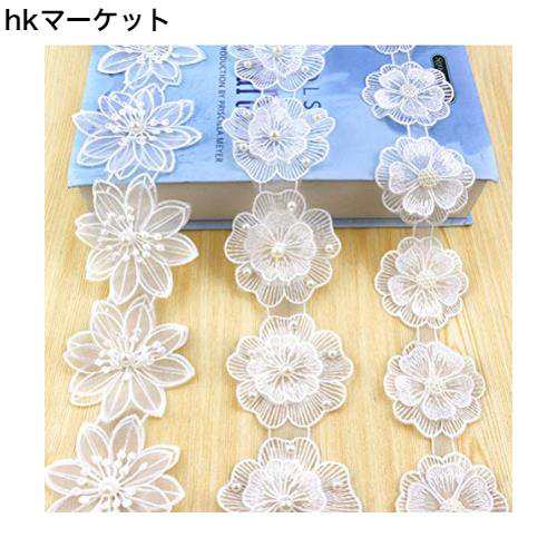 Amazon.co.jp: レッド刺繍レースネックラインDIYカラートリム服