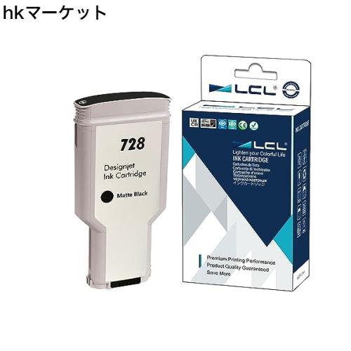 LCL HP用 728 F9J68A 300ML 大容量 顔料 (1パック マットブラック) 互換インクカートリッジ 対応機種：HP DesignJet T730 36-in Printer の通販は