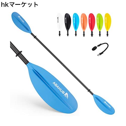 Abahubカーボン カヤックパドル ボート用 230cm カヤックパドル パドルロープ付き カヤック カーボン ファイバー シャフト ブルー プラスの通販は 9,024円