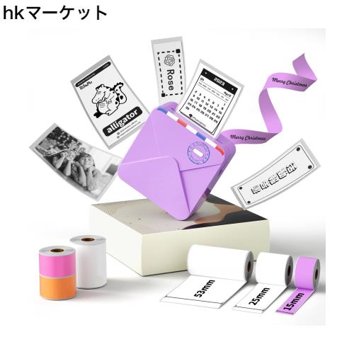 Phomemo M02S スマホ対応 サーマルプリンター セット 6ロールシール付き セット 300DPI ポータブル型 ミニプリンター モバイルプリンターの通販は