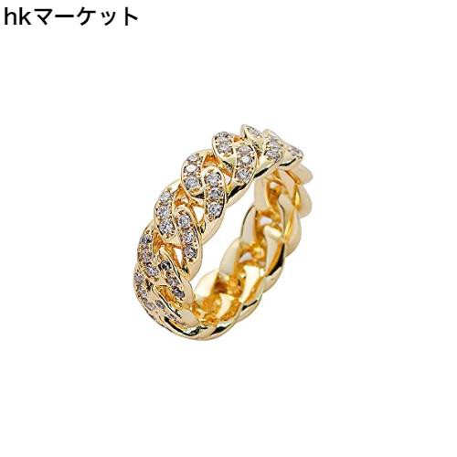 Rockyu 指輪 メンズ ブランド シルバー ゴールド AAAジルコニア