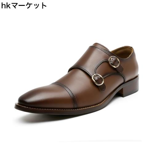 [フォクスセンス] ビジネスシューズ 革靴 メンズ ドレスシューズ 本革 モンクストラップ ストレートチップ 高級紳士靴 軽量・防水 フォーの通販は 7,293円