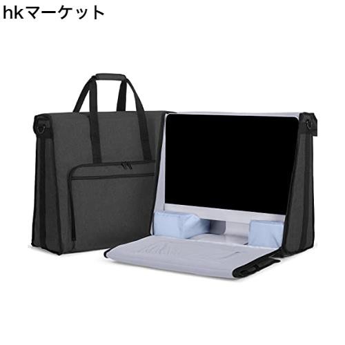 Damero imac用バッグ 27インチ imac 持ち運び トートバッグ 周辺機器収納ポケット付き 黒