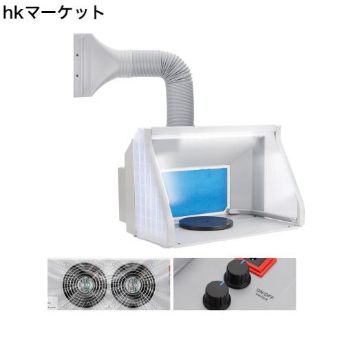 urlife 塗装ブース 2基強力ファン LED照明付き スプレーブース LEDとファンが独立して使え 明るさ＆風量が無段階調整可 ペインティング の通販は