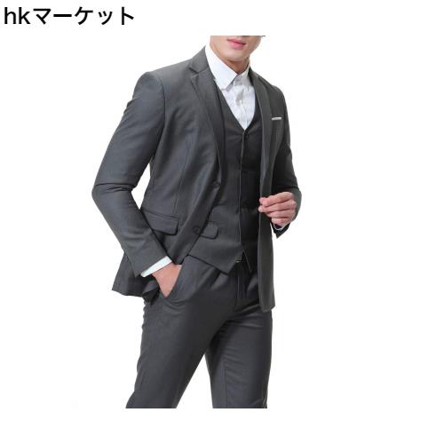 [YUNCLOS] 父の日スーツ 3ピーススーツ ダックグレー XS スーツメンズ メンズスーツ スーツ セット ビジネススーツ 卒業式スーツ スリーの通販は 8,713円