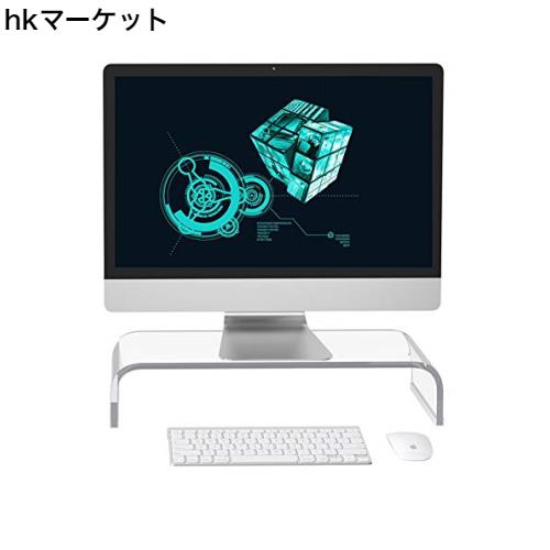 PANO-MOUNTS モニタースタンド パソコンスタンド モニター台 PCスタンド 透明 アクリル製 机上台 テレビスタンド キーボード収納 省スペ 5,345円