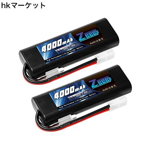 ゼエエ Zeee 2S リポバッテリー 4000mAh 7.4V 50C TAMIYAプラグ付き 大容量バッテリー ラジコン製品バッテリー RCカー用 RCトラック用なの通販は 6,463円