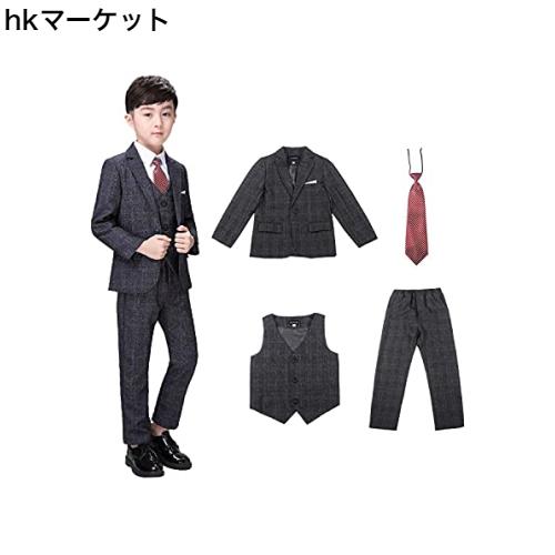 [WEEN CHARM] 男の子 フォーマルスーツ 子供 スーツ ボーイズ チエック柄 キッズ 千鳥柄 4点セット 発表会 七五三 結婚式 かっこいい 入の通販は 4,941円