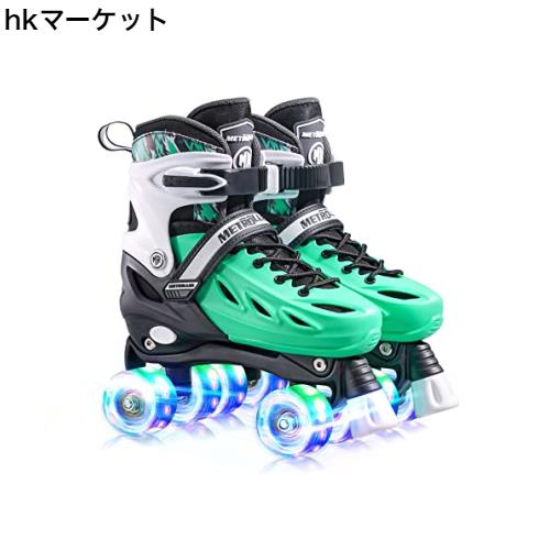 METROLLER ローラースケート 女の子 キッズ 男の子 Roller Skates 調節可能 4サイズ 初心者用 子供 ローラー スケート ライトアップホイの通販は 7,804円