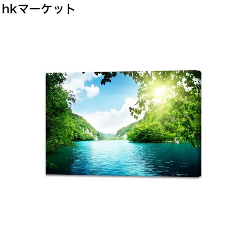 山 絵 太陽 アートパネル 壁掛け 風景画 森林 自然風景 ポスター