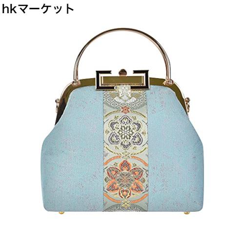 [旗聚堂] がま口 ショルダー ハンド トート バッグ レディース 和装 振袖 袴 西陣織 がまぐち 斜めがけ 2way 軽量 誕生日 桜 花柄 金襴