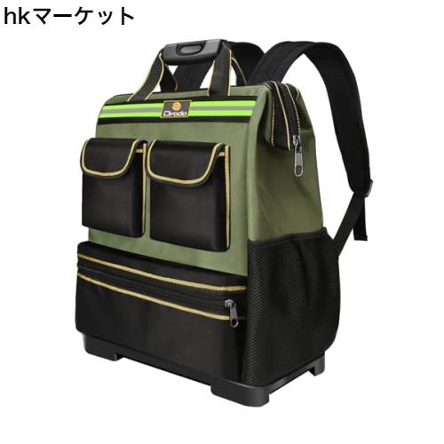 ANZOBEN 工具バッグ 工具リュック ツールバッグ 工具入れ バッグ 大容量 リュック 工具袋 工具用道具袋 底板付き 反射ストリップ付き 作の通販は 6,927円
