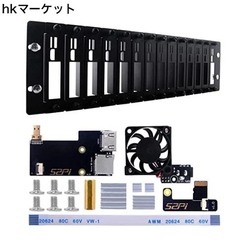 GeeekPi 3U 19インチ 金属 Rackmount ケース（Raspberry Pi 4B用）19’’ 3Uラックマウントは、14個のRaspberry Piファンを備えた1〜14ユニの通販は