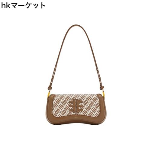 [JW PEI] Joyバッグ レディース小型ショルダーバッグ 調節可能ストラップ ミニクロスボディバッグ 90年代風バッグ (花柄ブラウン)の通販は