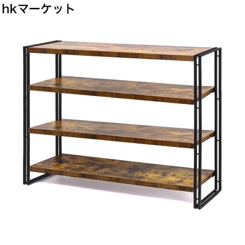 HCHQHS ラック 棚 オープンシェルフ 4段 収納 収納ラック スリム