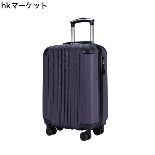 [Bargiotti] ABSスーツケース キャリーバッグ キャリーケース 大容量 超軽量 TSAロック ダブルキャスター 静音 旅行 ビジネス… (パープ