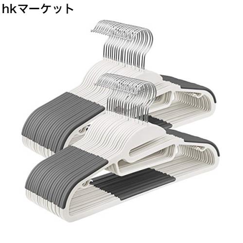 SONGMICS ハンガー かたくずれ防止 tシャツハンガー 50本セット すべらない 洗濯収納兼用 襟を守る 360°回転 省スペース スリム プラスの通販は 4,903円
