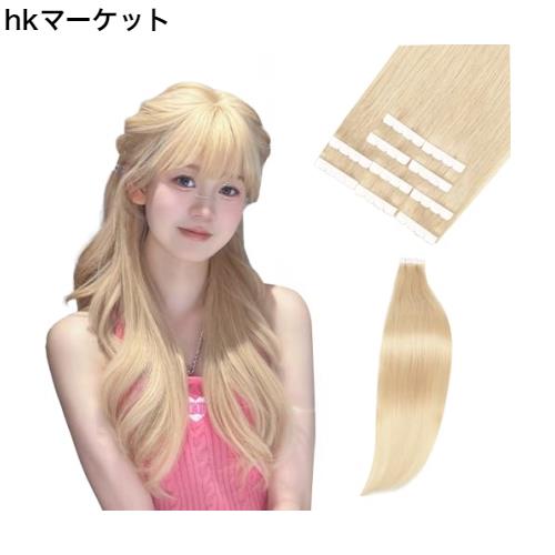 Paruks シールエクステ 100%人毛 エクステ シール 金髪 30cm 10