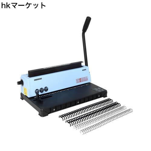 【RAYSOONER TD-130 製本機 鉄リング製本機 最大パンチ34穴 120枚紙製本容量 A4A5サイズ用 企業学校オフィス用の通販は