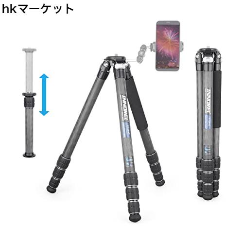 INNOREL カメラ 三脚 カーボン 一眼レフ三脚 20KG最大耐荷重 4段伸縮 8-165CM作業高さ 29/25.6/22.2/18.8MMパイプ径 360° ビデオカメラ の通販は 23,456円
