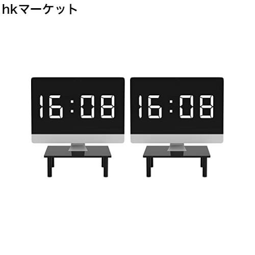 PANOMOUNTSアクリルモニター台 ディスプレイ台 モニタスタンド 机上台 パソコン台 pc キーボード収納 プリンタ台A12BS ブラック 幅30×奥の通販は