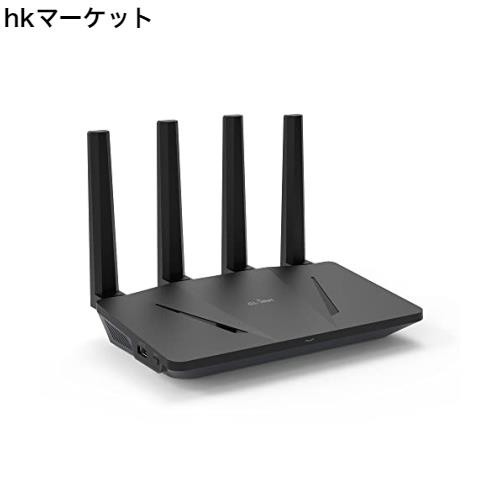 GL.iNet GL-AX1800(Flint) WiFi 6 ルーター デュアルバンド Gigabit 無線LAN 600Mbps(2.4GHz)+1200Mbps(5GHz) 802.11 ax フルギガポート の通販は