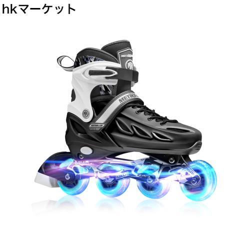 METROLLER インラインスケート 男女用、女性用、4サイズ 調節可能 ローラーブレード ライトアップホイール付き、 Inline skate イルミネの通販は 7,682円